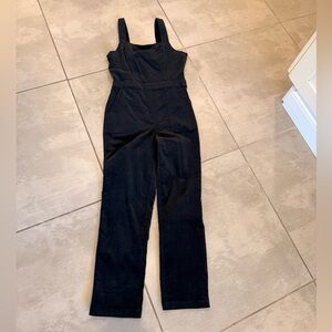 J.Crew Women's Black Velveteen Sleeveless Overalls Jumpsuit Size 4